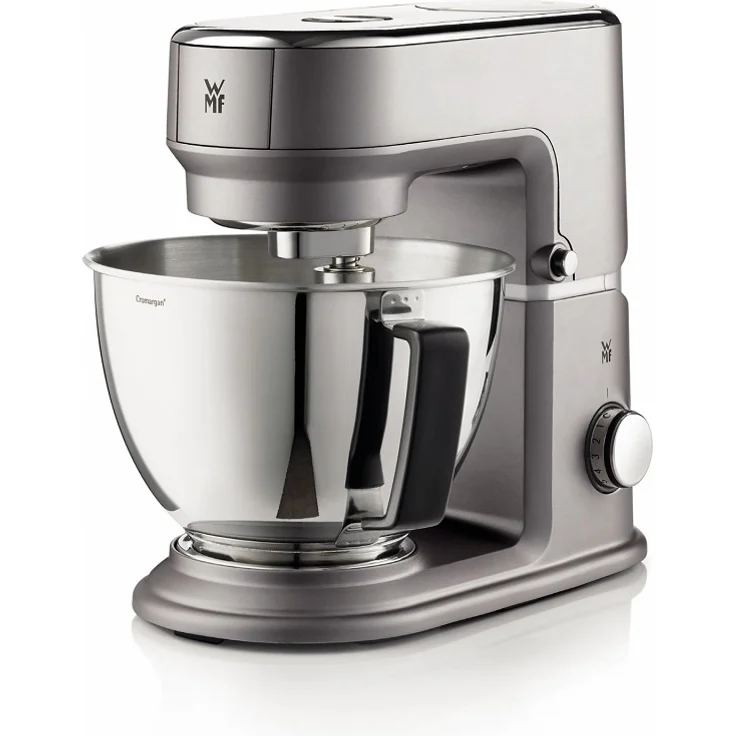 WMF KüchenMinis One for All Küchenmaschine mit Planetenrührwerk, 430W, 3L Schüssel, inkl. Patisserie-Set, Standmixeraufsatz, classic silver – Bild 1