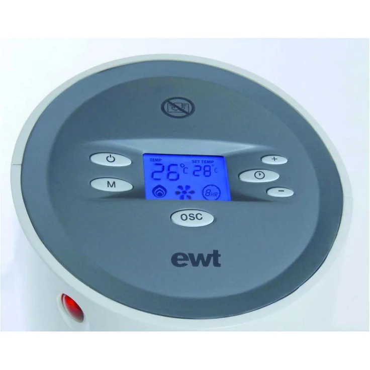 EWT Ceramic C220LCD Keramikheizer - 2000 Watt-Thermostat-beleuchtetes LC-Display-Grob-Luftfilter, Heizlüfter – Bild 3