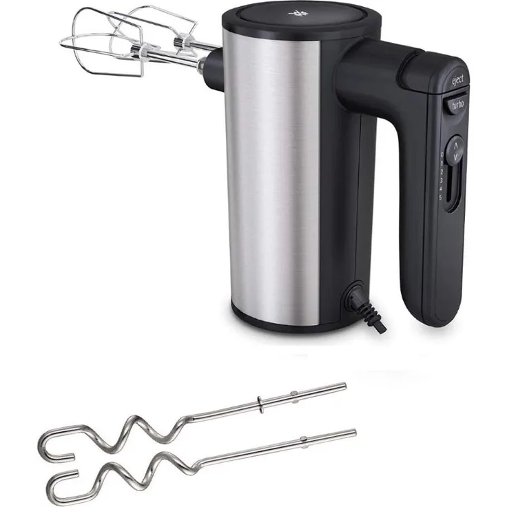 WMF Kult X Edition Handrührer- Quirl, 400 W, 5 Geschwindigkeitsstufen, Turbofunktion, cromargan matt, schwarz