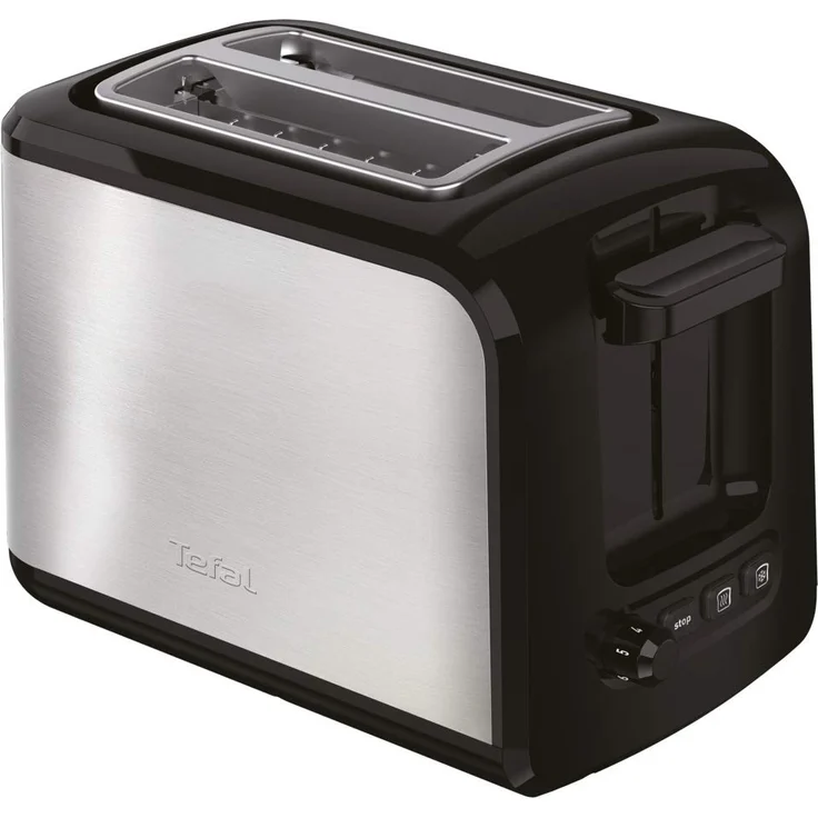 Tefal Express TT410D 2-Scheiben-Toaster, Schwarz, Edelstahl, 2 Scheiben, 850 W, 160 mm – Bild 1