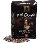 più caffè Café Crème Kaffeebohnen, würzig, kräftig, intensiv und gehaltvoll, Arabica und Robusta, Schweizer Trommelröstung, ganze Bohnen für Vollautomaten Schümli Royal 1 kg