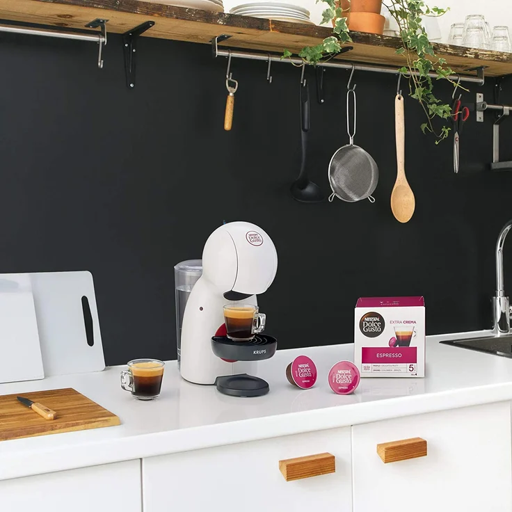 Krups Nescafé Dolce Gusto Piccolo XS, Kapsel Kaffeemaschine, heiße und kalte Getränke, 15 bar Pumpendruck, manuelle Wasserdosierung, Weiß – Bild 5