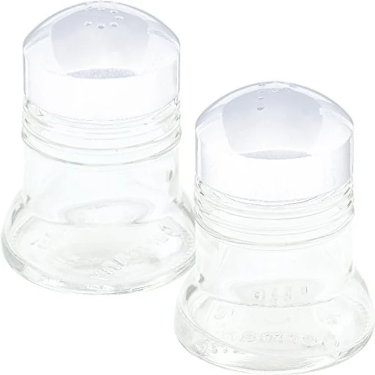 Westmark Salz- und Pfefferstreuer-Set, 2-tlg., Fassungsvermögen je 40 ml, Glas-Kunststoff, Paris-Standard, Transparent-Weiß, 63062270 – Bild 1