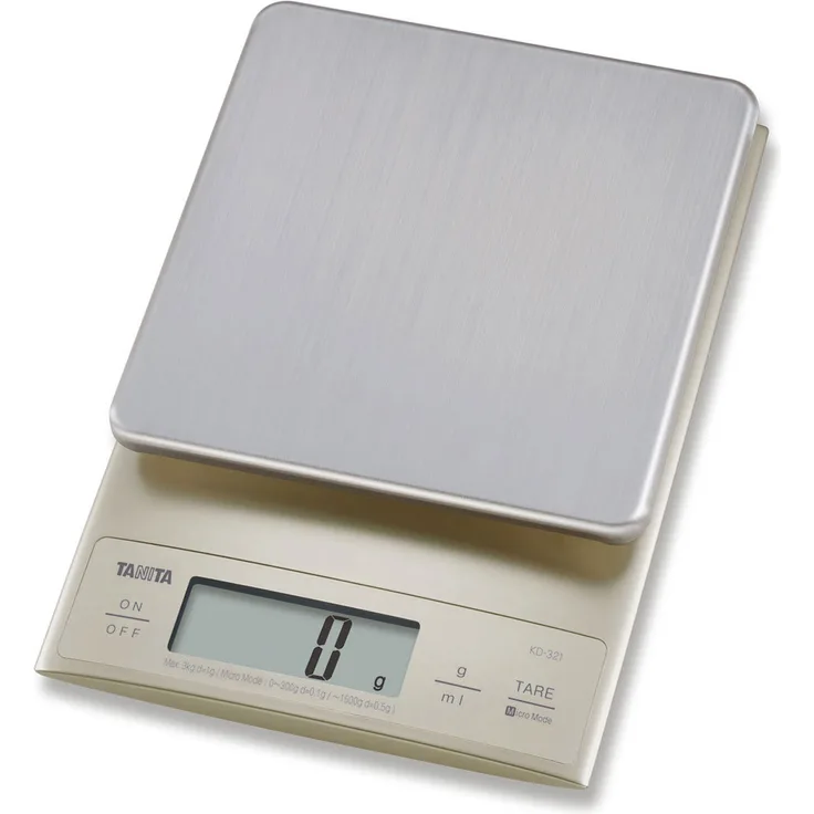 Tanita KD321SV33 Küchenwaage 3 kg mit Feinteilung 0.1 g