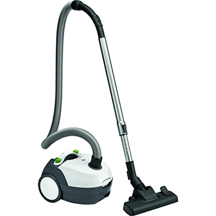 Clatronic BS 1300 Staubsauger, 5-fach Mikrofiltersystem, Edelstahl-Teleskoprohr, Staubbeutelwechselanzeige, 700 Watt, weiß - grau – Bild 2