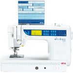 Elna eXcellence 720 Computer-Nähmaschine, weiß, blau