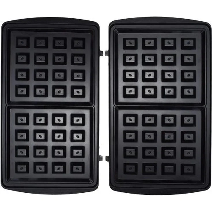 Syntrox Platten für MM-1400W Gusto Waffel-Platten, Wechselplattensätze, schwarz