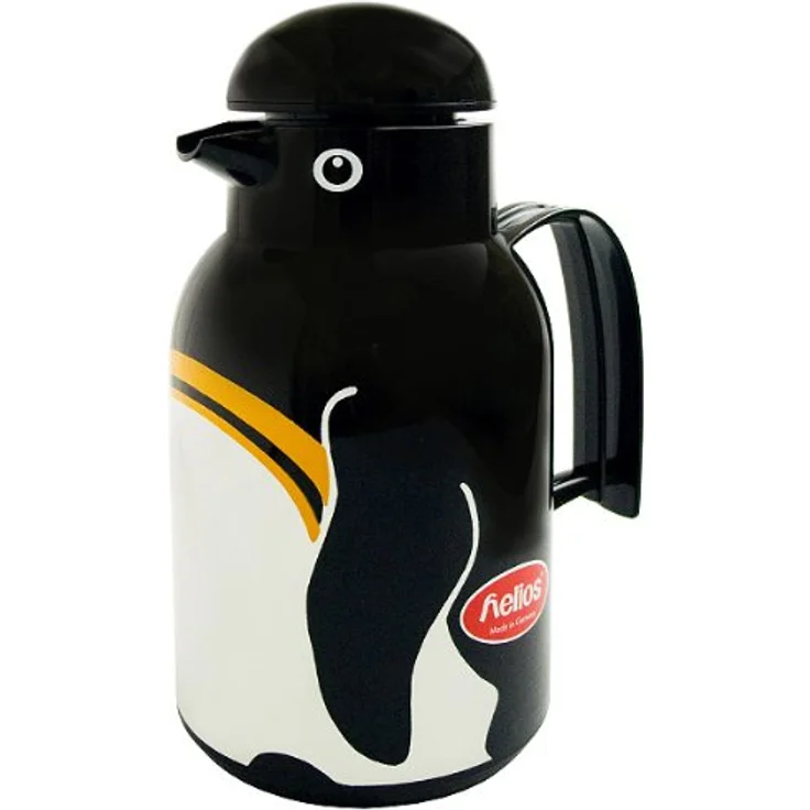 Helios Thermo-Bird Pinguin Kunststoff-Isolierkanne, schwarz, 1 Liter