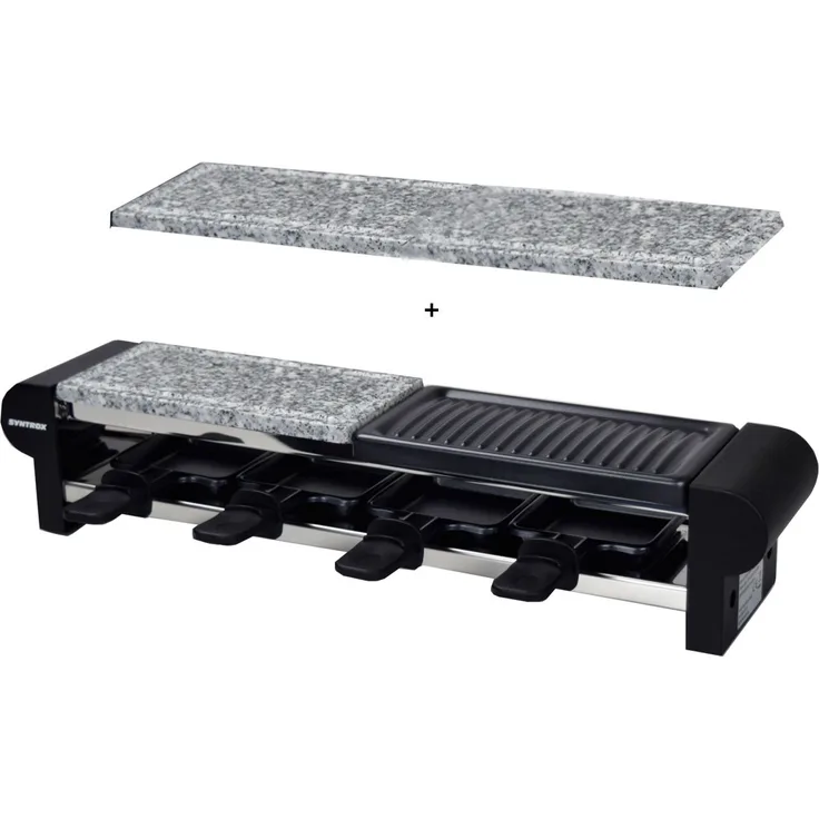 Edelstahl Raclette Thurgau mit Wechselplatten