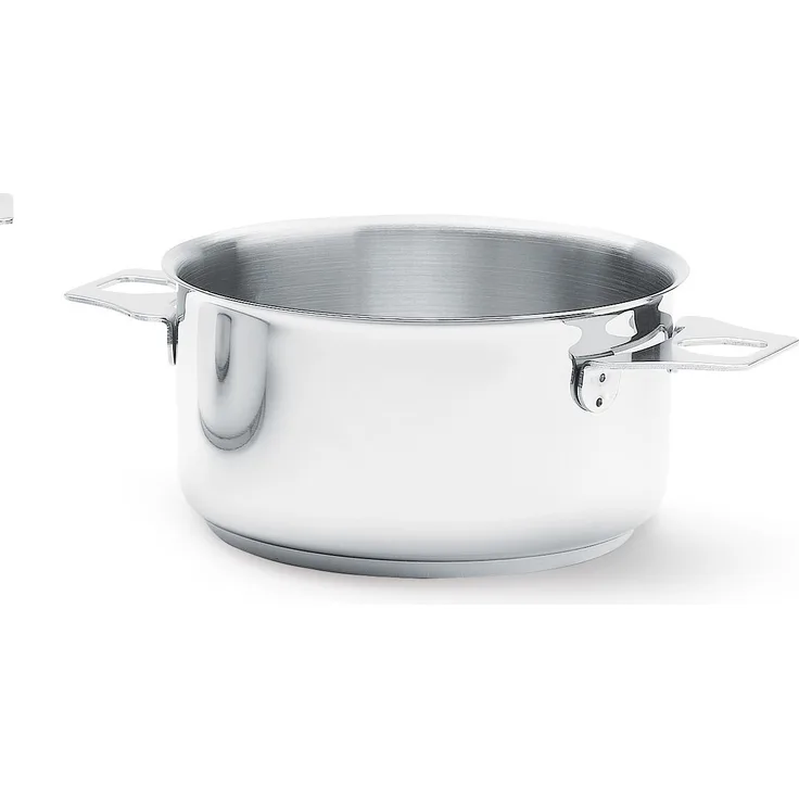 DE BUYER Kasserolle-Bratentopf, Edelstahl, Silber, 24 cm