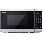 Sharp YC-MG02ES Mikrowelle mit Grillfunktion-Auftauprogramm, Standgerät, 800 Watt, 20 Liter Garraum, 11 Leistungsstufen, ECO-Timer-Funktion, Kindersicherung, Drehteller, Displaysteuerung