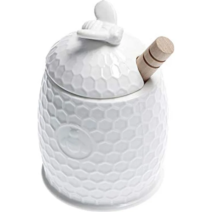 La Porcellana Bianca APEREGINA Honigschale mit Dipper, 1,37 x 1,9 kg, Weiß