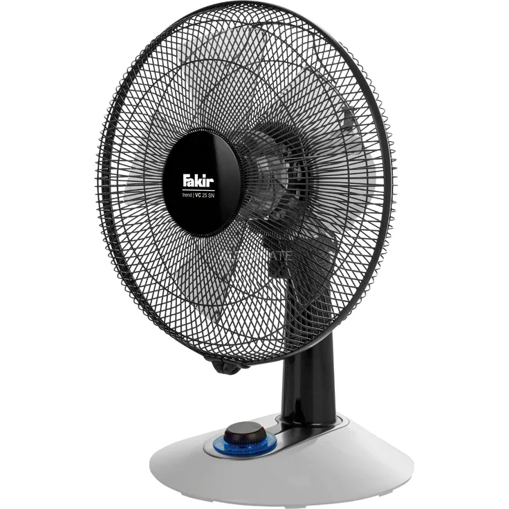 Fakir VC 25 SN trend Tischventilator, 40 Watt, 38 cm, sehr leise, oszillierend 90°, 4 Leistungsstufen, LED-Drehregler