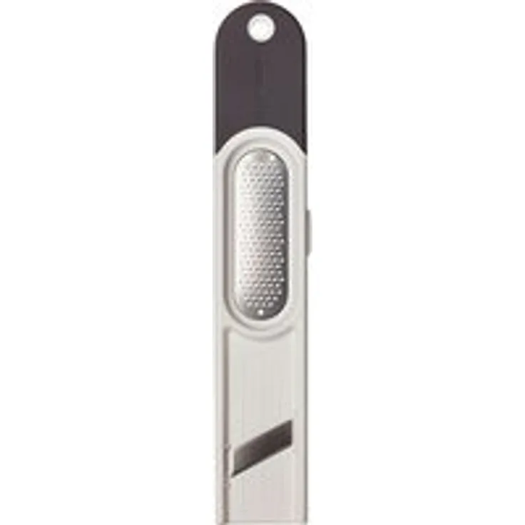Microplane Ingwer-Reibe 3in1 Edelstahl Grau-Weiß zum Schälen, Reiben und Schneiden