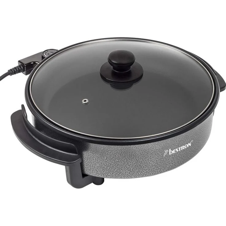 Bestron Elektrische Party--Snackpfanne mit Antihaftbeschichtung, 1500 W, Schwarz – Bild 1