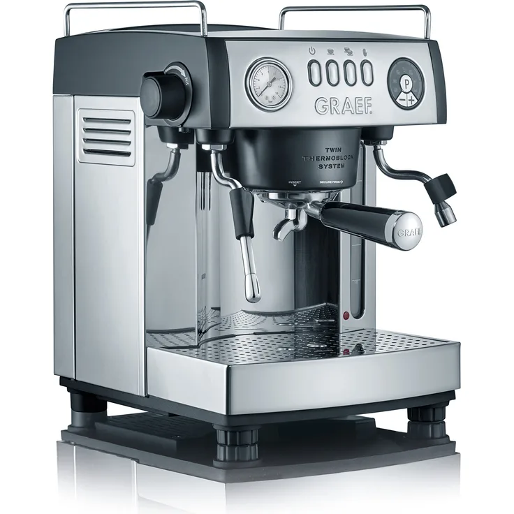 Graef ES902EU Espressomaschine, Aluminium, schwarz-matt-edelstahl