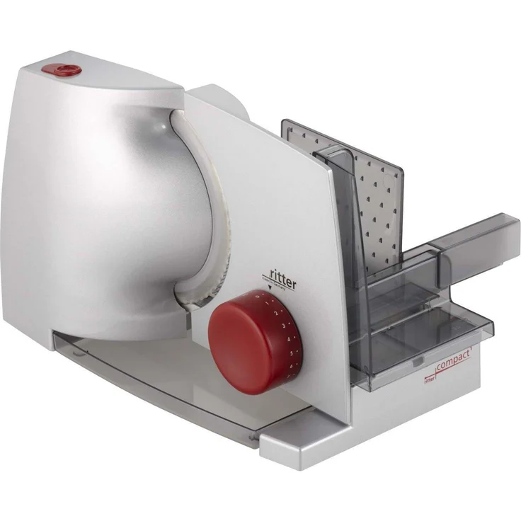 Ritter 518.000 compact 1 rot, elektrischer Allesschneider mit Motor, made in Germany, Metall  – Bild 1