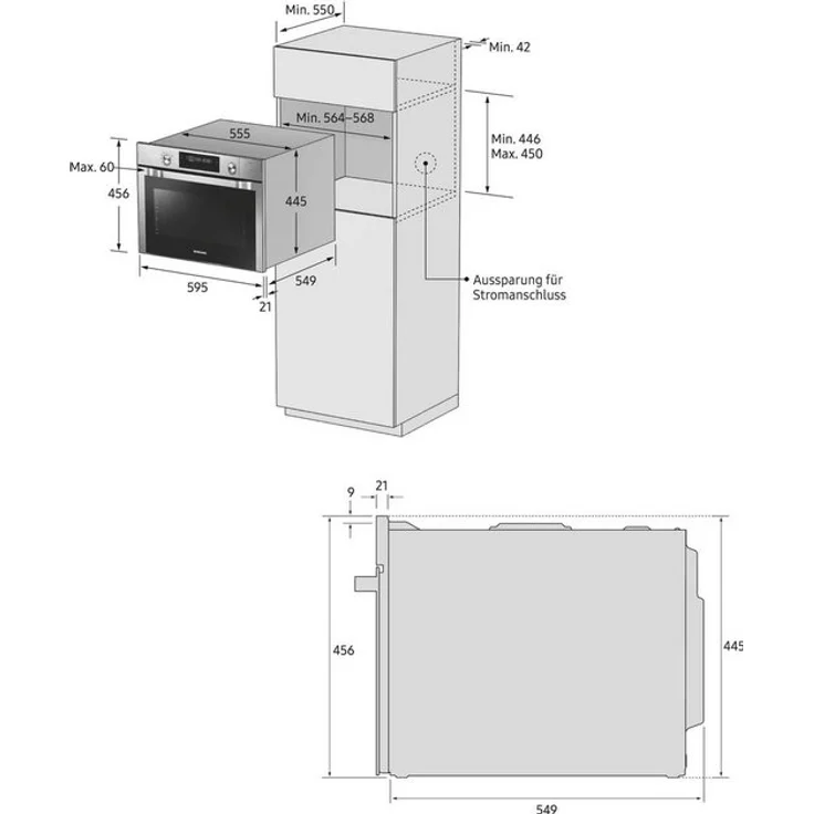 Samsung NQ50J9530BS-EG Kompaktofen mit Mikrowelle 45 cm 50l Edelstahl - Preisvergleich – Bild 5