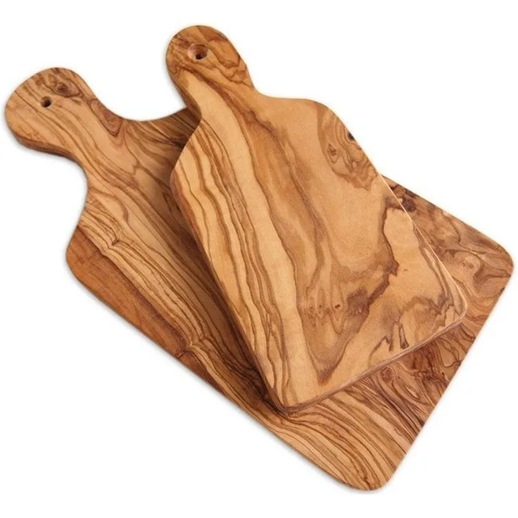 Olivenholz-erleben Schneidbrett, Olivenholz, (Set, 2-St)
