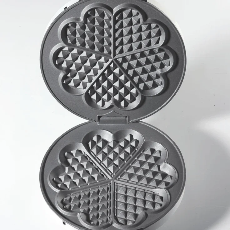 Cloer 171 Waffelautomat für für kuchenartige Waffeln - 930 W-Waffelgröße 16 cm-Backampel -, Metall, weiß – Bild 3