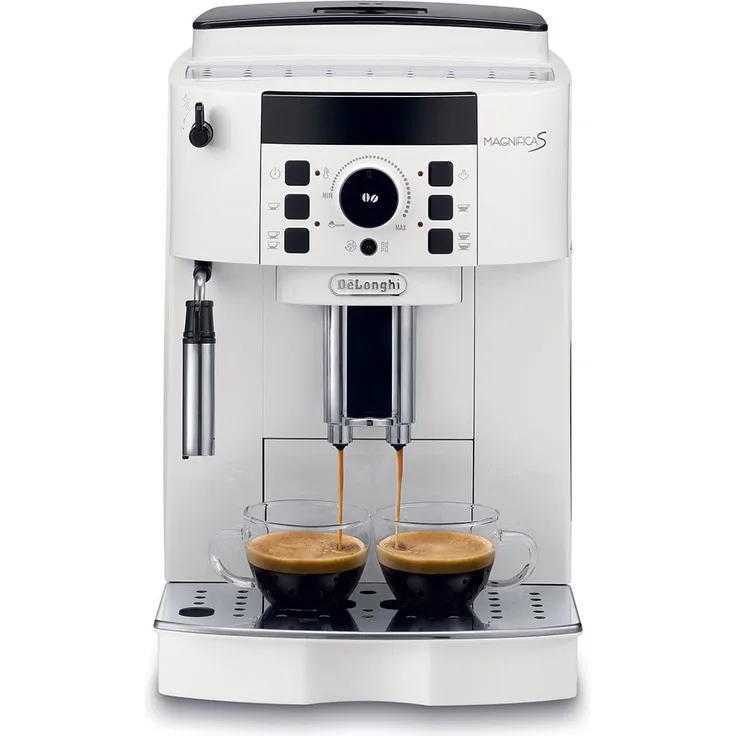 De'Longhi ECAM 21.117.W Magnifica S Kaffeevollautomat mit integriertem Mahlwerk, Wasserfilter, integriertes Reinigungssystem, 1450 Watt, weiß