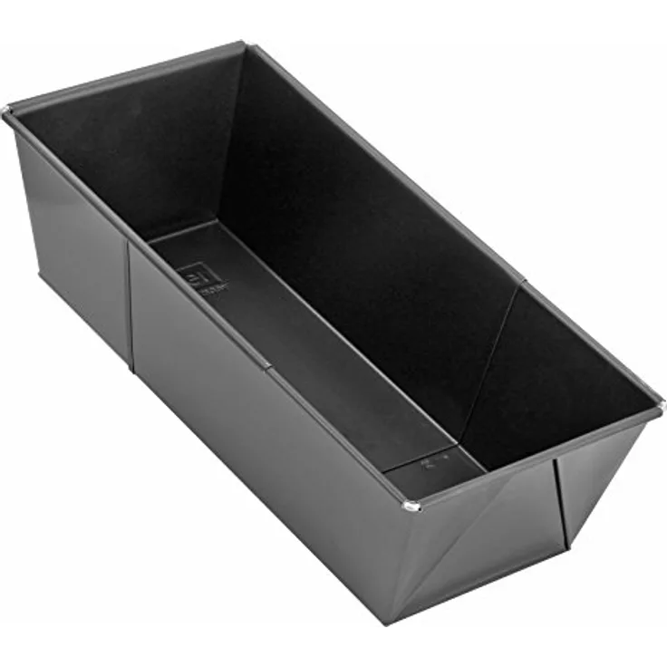 Zenker Universal-Brotbackform ausziehbar 28-40 cm aus der Serie ''Pure'', Königskuchenform mit Antihaftbeschichtung, hochwertige Backform (Farbe: schwarz), Menge: 1 Stück