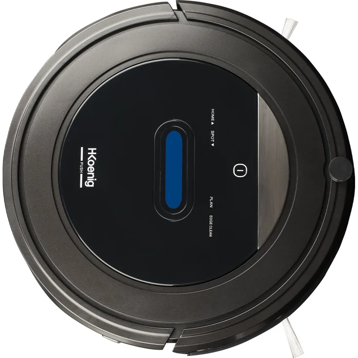 H.Koenig SWRC110 Staubsaugerroboter wifi+ - Roboterstaubsauger - Wischmobfunktion Watermob plus - steuerbar mit App - virtuelle Wand - Raumerkennung - 100 Minuten Akkulaufzeit - schwarz