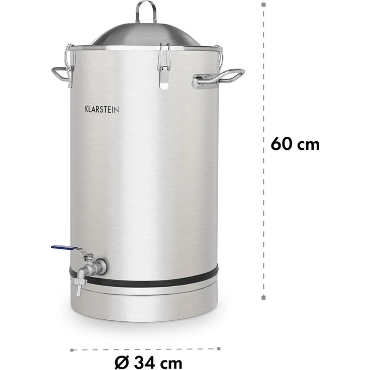 Maischfest Fermentierkessel 30 Liter Gärröhrchen 304-Edelstahl 30 Ltr – Bild 7