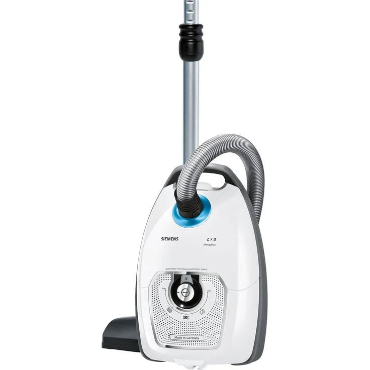 Siemens Z 7.0 family Bodenstaubsauger mit Beutel VSZ7442S, XXL-Polsterdüse, langes Kabel, für Allergiker, 650 Watt, weiß – Bild 1