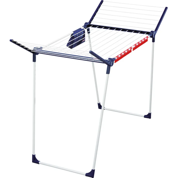 Leifheit Standtrockner Pegasus 180 Solid Plus, mit Flügeln, 18 m Trockenlänge, für 2 Waschladungen, inkl. 2 Kleinteilehalter und Wäscheklammerbeutel, energiesparend – Bild 2