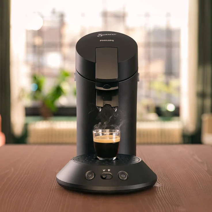 Philips CSA210-60 Senseo Original Plus Kaffeepadmaschine, 0,7 l Wassertank, Intense Black – Bild 2