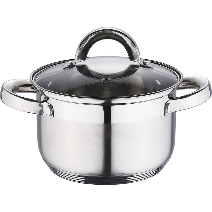 Renberg Alexander RB-2204 Kasserolle mit Deckel , 24 x 14,5 cm, Edelstahl 6,3L
