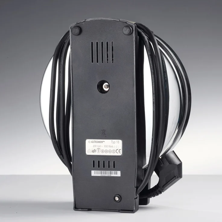 Cloer 185 Waffelautomat für kuchenartige Waffeln - 930 W-Waffelgröße 16 cm-schwere Backplatten-optische und akustische Fertigmeldung-Edelstahlgehäuse, Edelstahl, edelstahl poliert – Bild 9