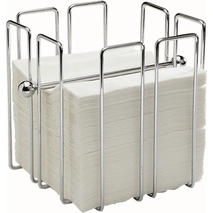 APS 11765 WIRE Metallserviettenhalter mit Gewicht für 50 Servietten, 19 x 19 x 19 cm