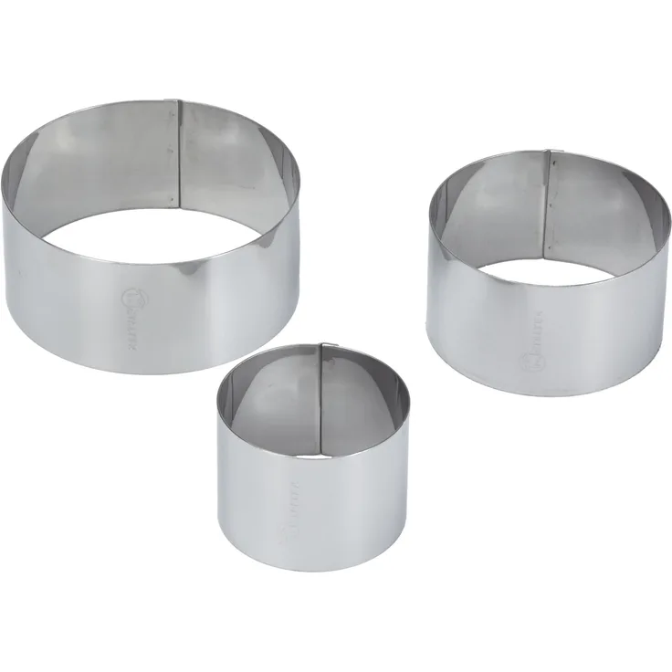 Metaltex 204536010 Kochringe Edelstahl 3 Stück in verschiedenen Größen