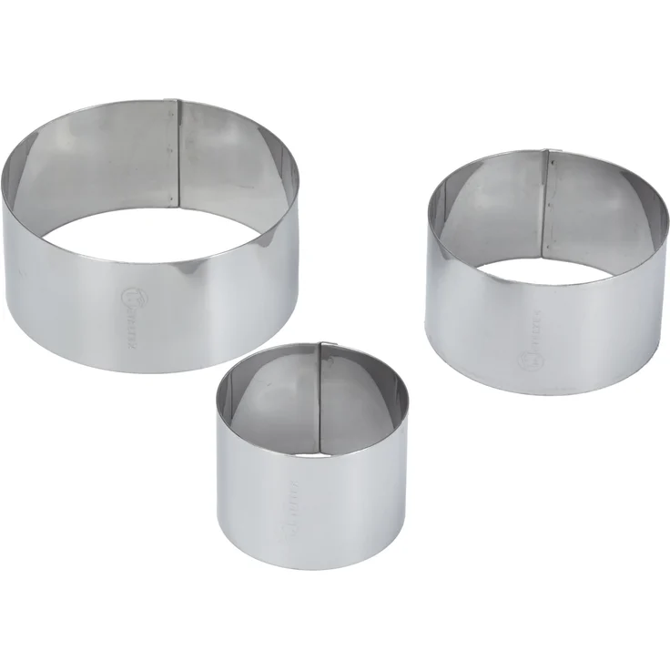 Metaltex 204536010 Kochringe Edelstahl 3 Stück in verschiedenen Größen – Bild 1