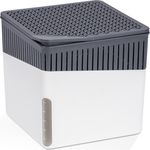 WENKO Raumentfeuchter Cube, Luftentfeuchter reduziert Schimmel und Gerüche, Auffangschale mit 500 g Granulatblock nachfüllbar, fasst bis zu 800 ml Feuchtigkeit, Maße (BHT): 13x13x13 cm, weiß