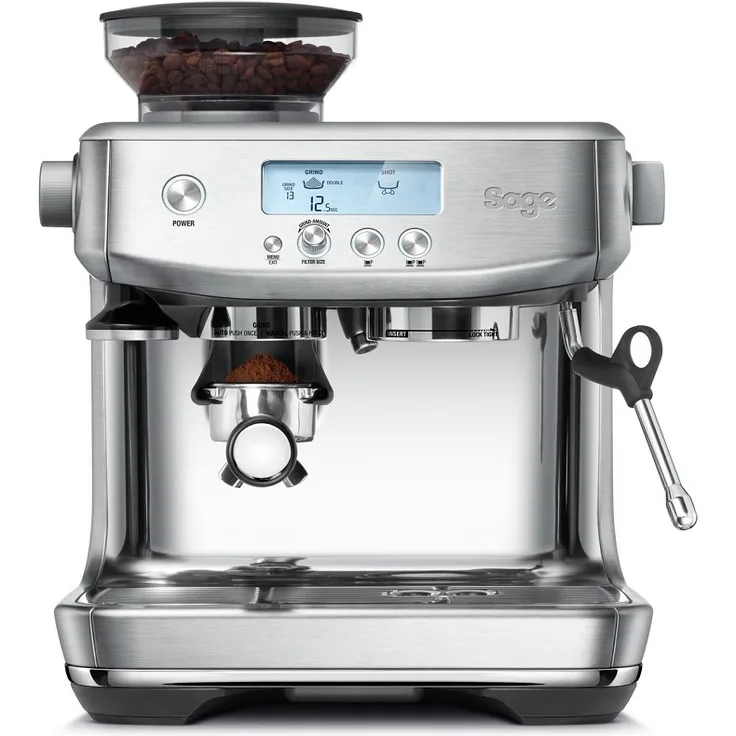 Sage SES878 The Barista Pro Espressomaschine mit integriertem Mahlwerk, Gebürstetes Edelstahl