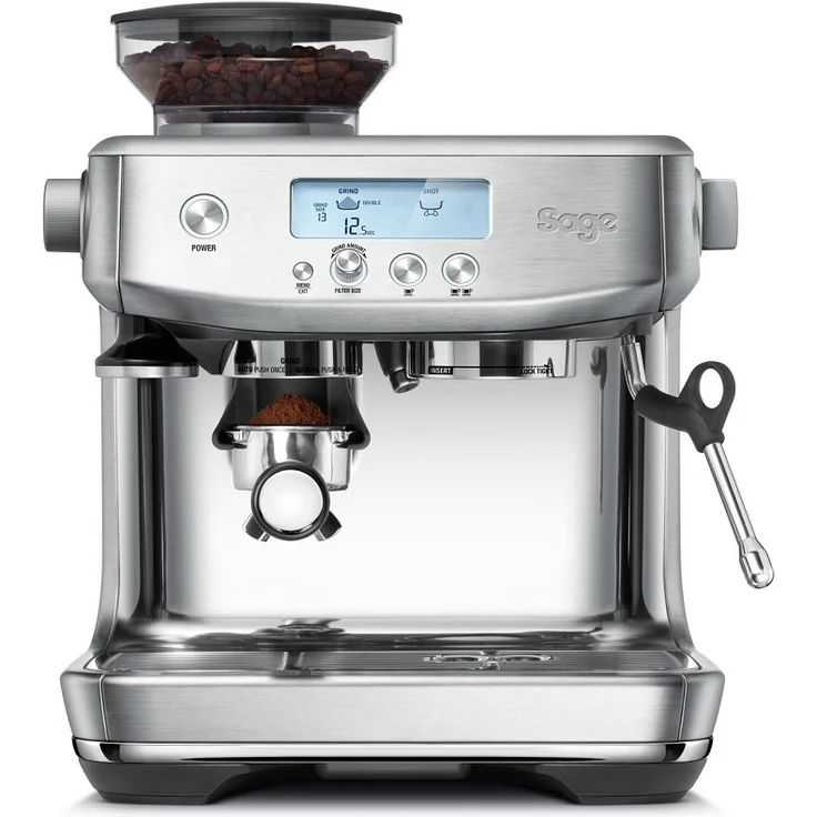 Sage SES878 The Barista Pro Espressomaschine mit integriertem Mahlwerk, Gebürstetes Edelstahl – Bild 1