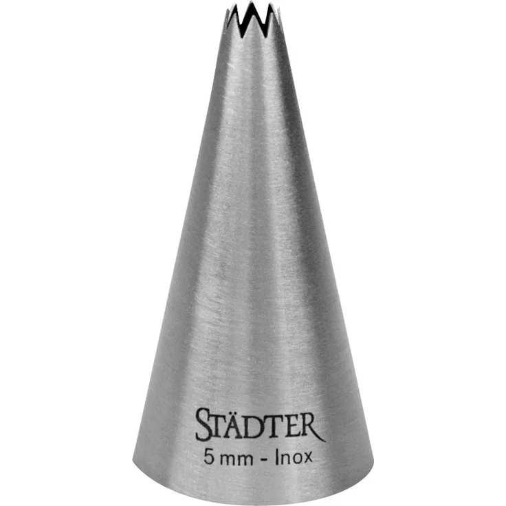Städter Spritztülle, Edelstahl, Silber, 5 mm
