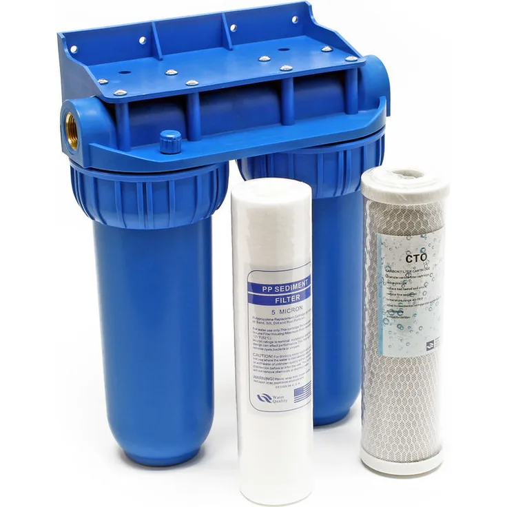 Naturewater NW-BR10B2 Doppelfilter 20,67 mm 1-2' PP Kartusche Aktivkohleblock Schraubenschlüssel