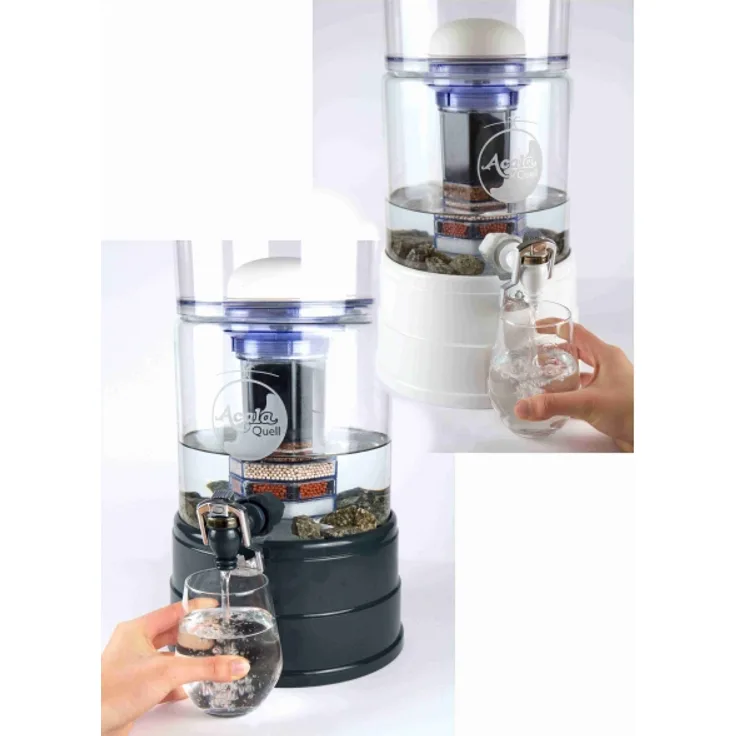AcalaQuell Mini Weiss - kristallklarer Glastank Wasserfilter