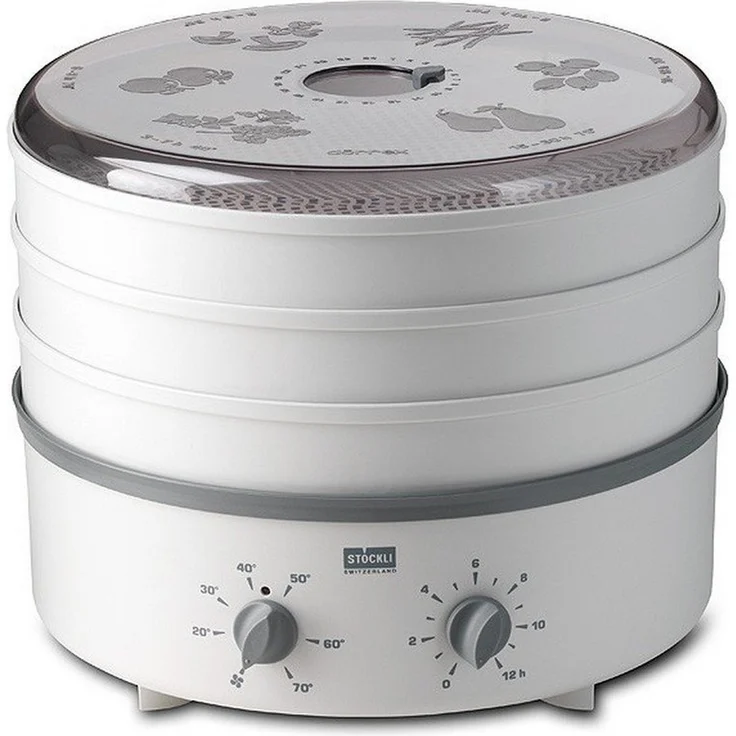 Stöckli 0076.70 Dörrex Dörrautomat mit Timer, 3 Roste, 540 Watt, weiß – Bild 1