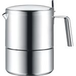 WMF Kult Espressokocher 300ml, Espressomaschine für 6 Tassen, Cromargan Edelstahl mattiert, Induktion, spülmaschinengeeignet