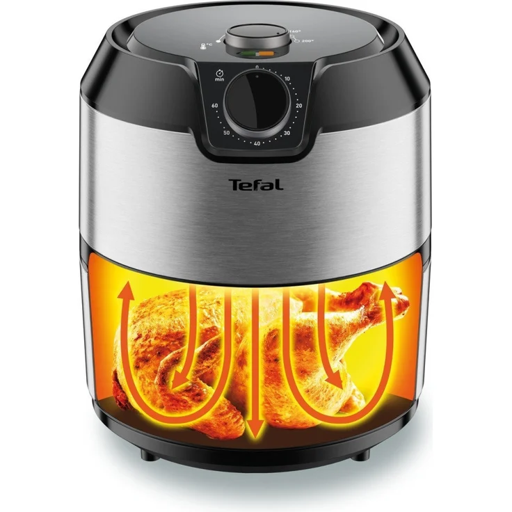 Tefal Easy Fry Classic EY201D Freistehende Heißluftfritteuse, Frittieren ohne Öl, 4,2 Liter Volumen, silber, Edelstahl, 1500 Watt, spülmaschinenfest – Bild 2