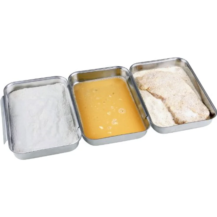 chg 3318-00 Panier-Set, 3-tlg. in Profi Edelstahl-Qualität, spülmaschinengeeignet, jeweils 23,0 cm x 15,0 x 3,0 cm, leichte Handhabung, stapelbar – Bild 2