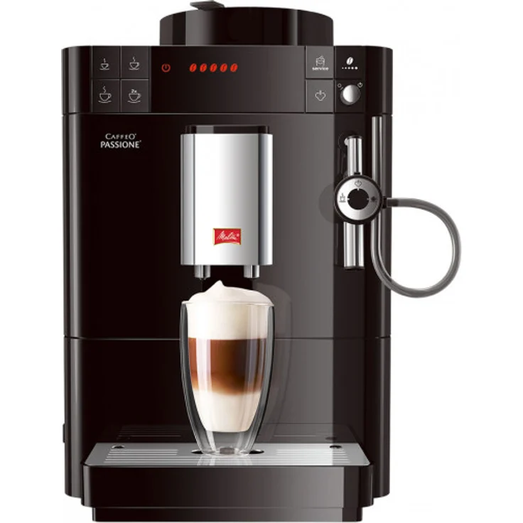 Melitta Caffeo Passione F530-102, Kaffeevollautomat mit Auto-Cappuccinatore-System und integriertem Mahlwerk, Schwarz, mit Milchsystem – Bild 2