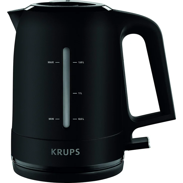 Krups BW2448 Wasserkocher Pro Aroma, 1,6 L, 2,400 W mit beleuchtetem Ein--Ausschalter, schwarz – Bild 1