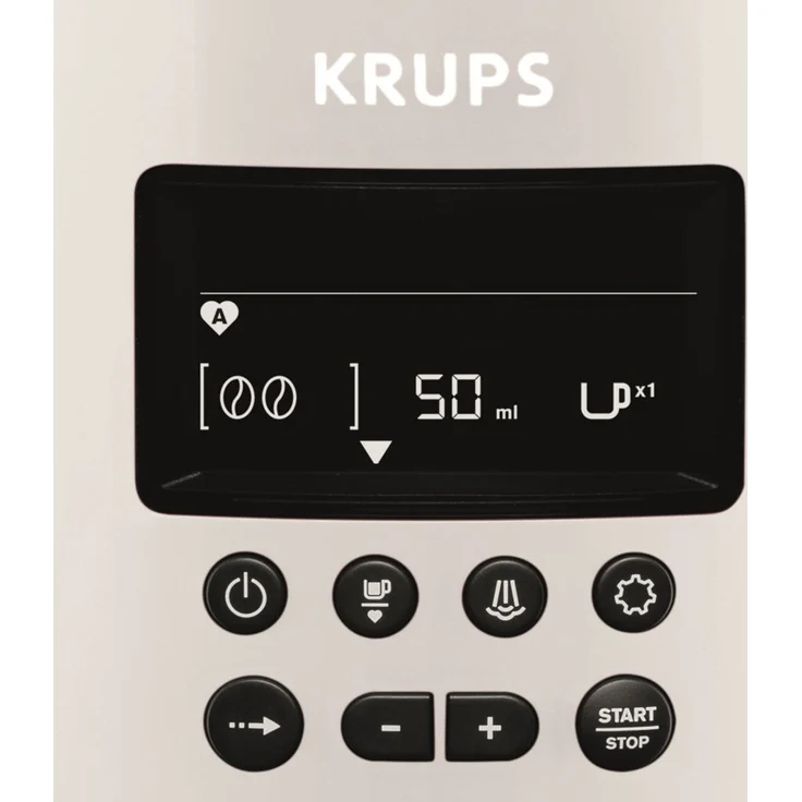 Krups EA8161 Kaffeevollautomat (1,8 l, 15 bar, LC Display, AutoCappuccino-System), weiß, mit Milchsystem und integriertem Mahlwerk – Bild 5