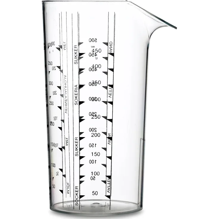 Rosti Mepal Messbecher 0.5 L, Kunststoff, Transparent, 10 x 8.3 x 16 cm, 2 Einheiten